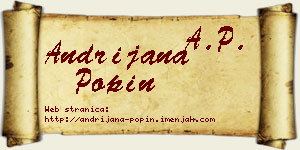 Andrijana Popin vizit kartica
